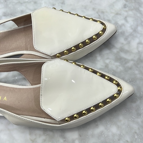 Cecelia New York White Patent Leather Slingback Flats - Picture 3 of 14